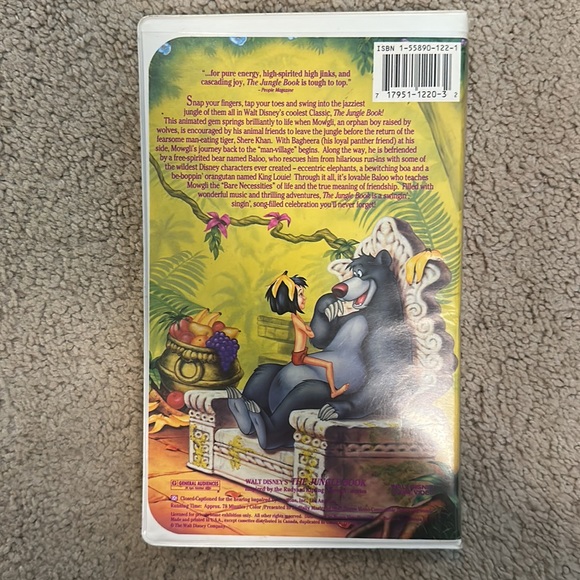 Walt Disney The Jungle Book VHS Tape - Picture 2 of 2